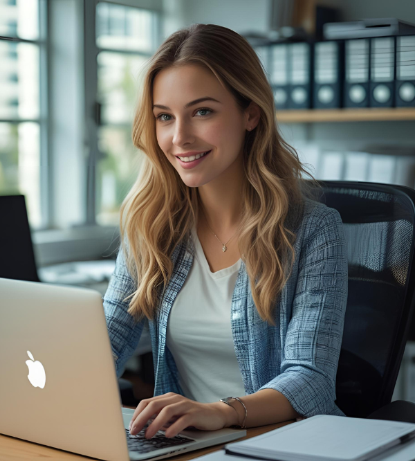 600666 girl with laptop